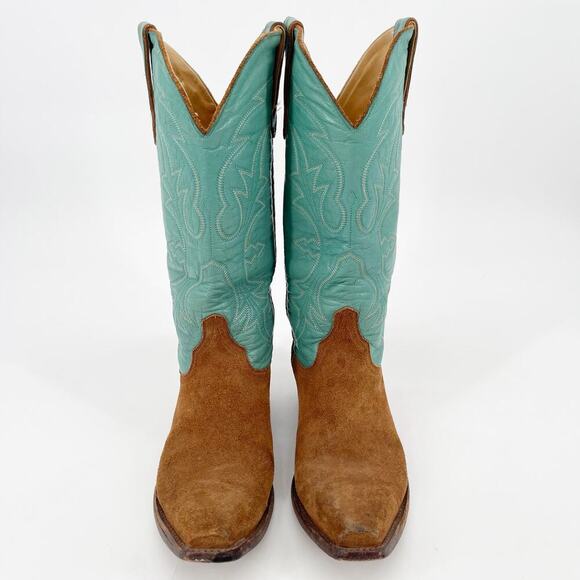 Old Gringo Vintage Y2K Turquoise Camel Snip Toe Western Cowgirl Boot size 8 - Picture 5 of 11